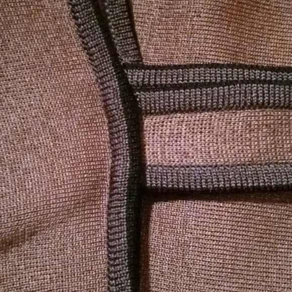 Ming Wang Knitwear Taupe Basic Tank Gray Black Trim Office Size Small NWT - Picture 6 of 6